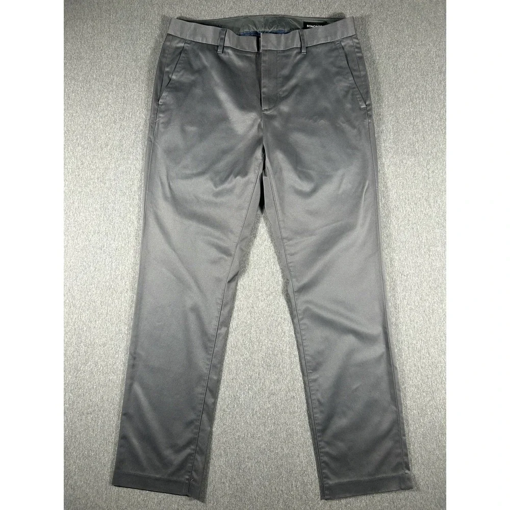 Bonobos Friday Slim FitChino Pants‎ in Grey 33/32